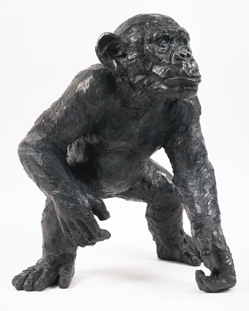 sculpture chimpanze bronze